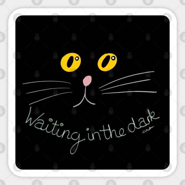 Waiting in the Dark Sticker by NatLeBrunDesigns